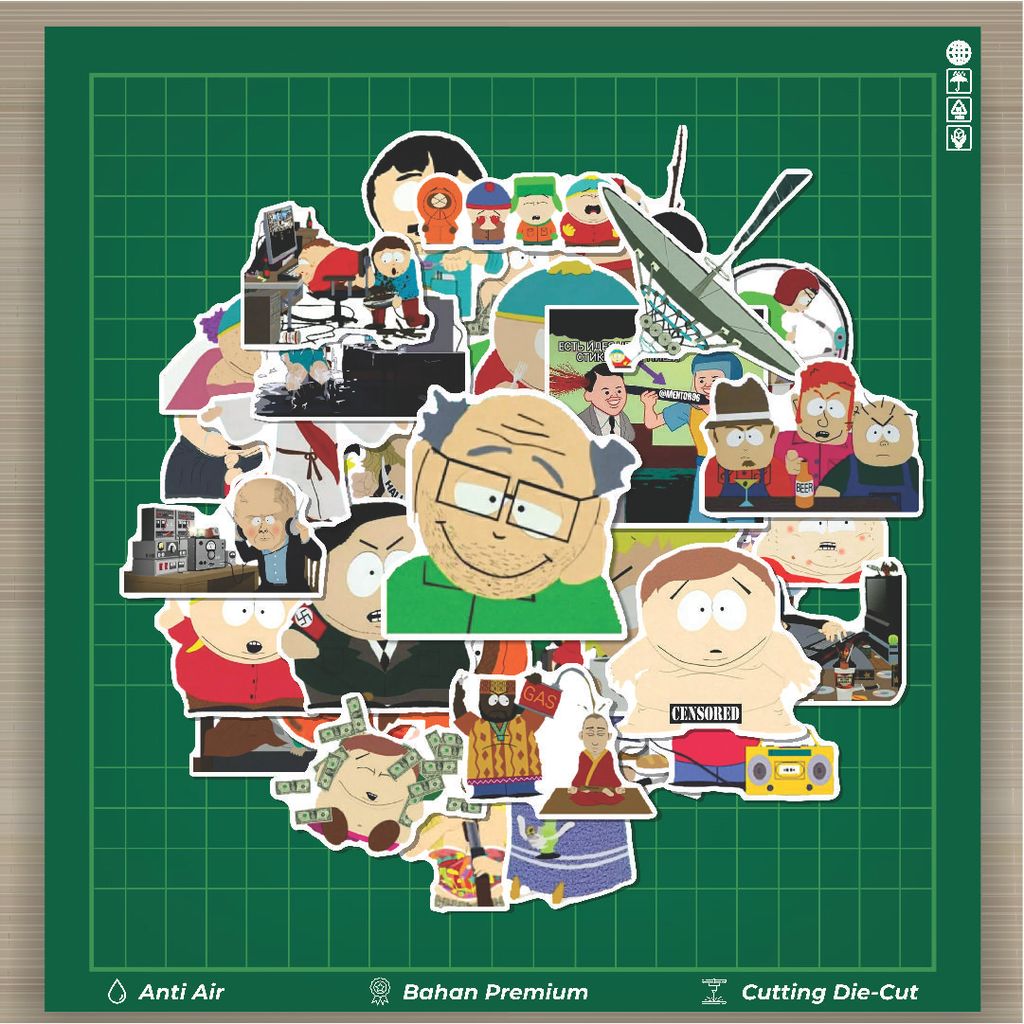 HOT 50 PCS Stiker South Park Stiker Fashion Cars Decal Dingin Kartu Album Custom Vinyl Anti Air- Sti
