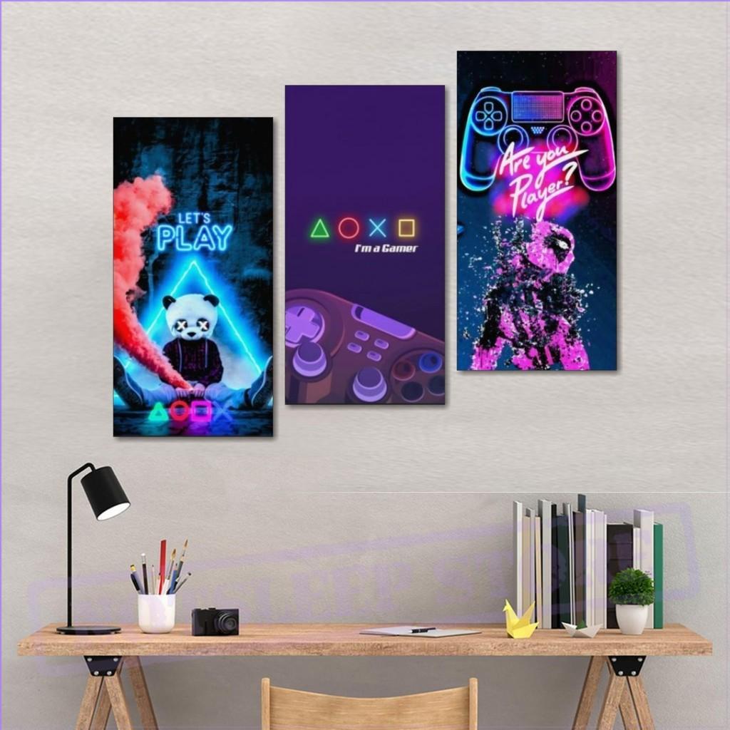 Custom Posters 20x40 Frame Kayu MDF  Hiasan dinding kamar aesthetic Poster dinding gaming Game Pajan