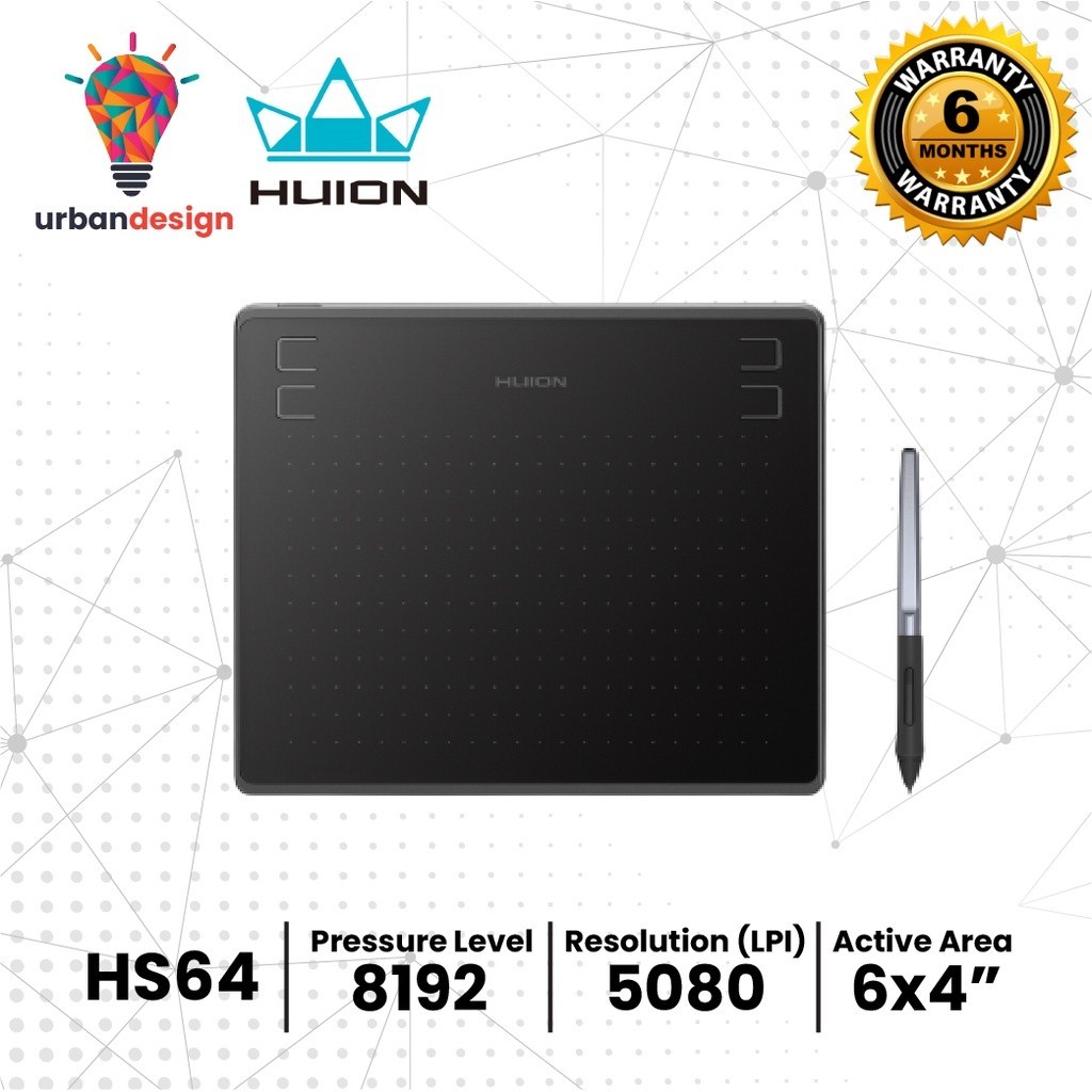 Huion HS64 / HST640 Graphic Drawing Pen Tablet Android PC alt H420P H640P