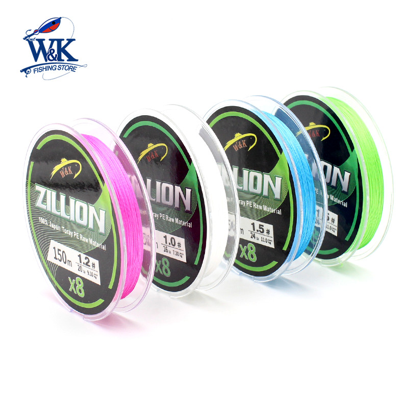 X8 Braided PE Lines at 150m Fishing Line Double Color Super Powered Braided Line PE Fishing Line