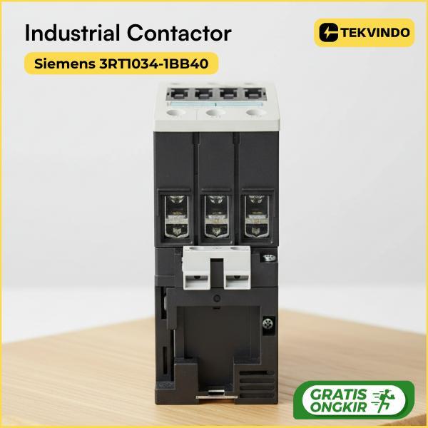 Contactor Siemens 3RT1034-1BB40 AC 3Phase 15kW 400V Coil 24V Kontaktor Panel Listrik Industri Durabl