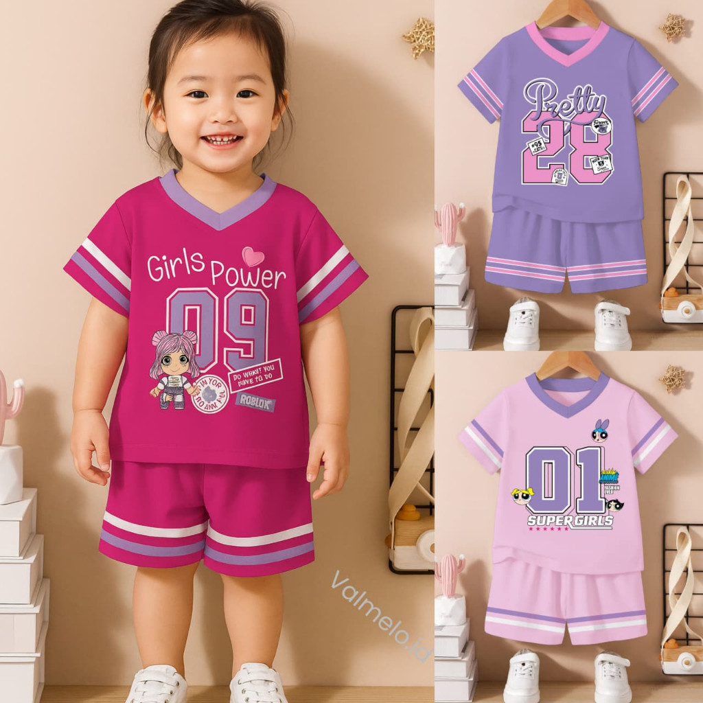 VALMELO SETELAN ANAK PEREMPUAN/BAJU ANAK PEREMPUAN/BAJU BAYI PEREMPUAN