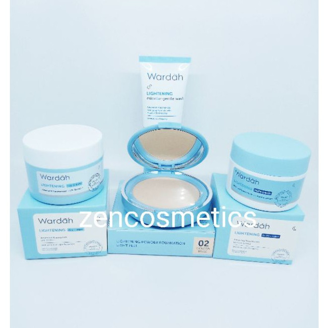 Wardah paket lightening series 4 set /wardah paket murah / cream Wardah
