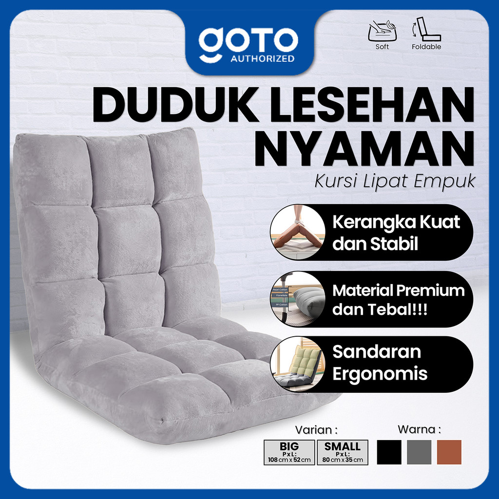 Goto Almero Kursi Lipat Lesehan Sofa Lantai Sandaran Santai Depan TV Minimalis