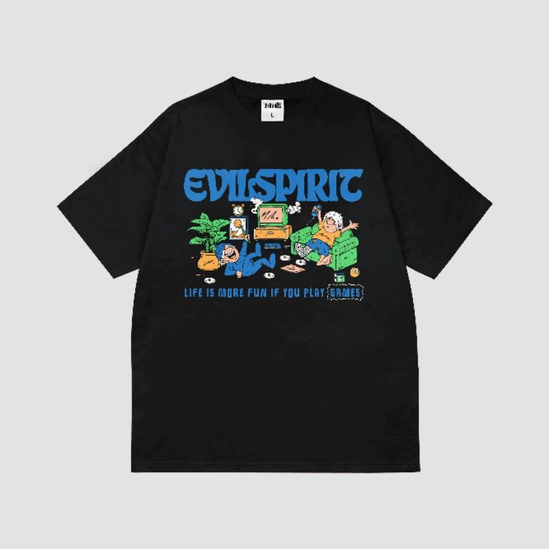 Kaos Unisex EVILSPIRIT KAOS - FUN BLACK UNISEX