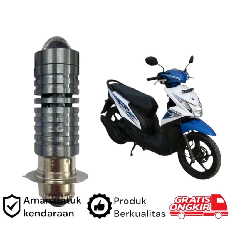 1pcs Lampu depan LED H6 Laser motor Honda Beat FI 2014 2016 Koko