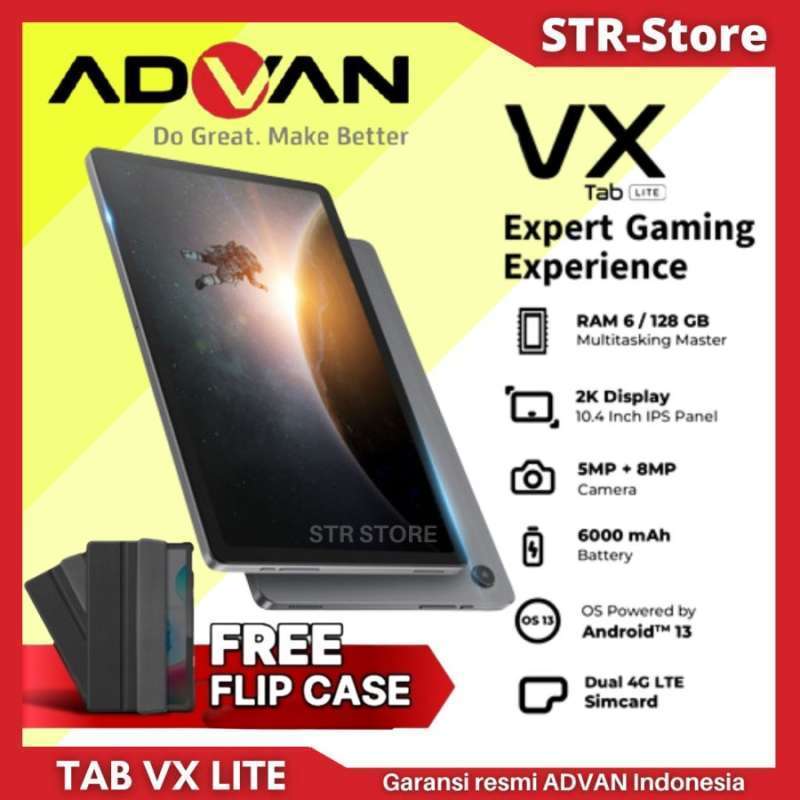 ADVAN TAB VX LITE 6/128 GB GARANSI RESMI TAB MURAH BAGUS TAB 10 INCH