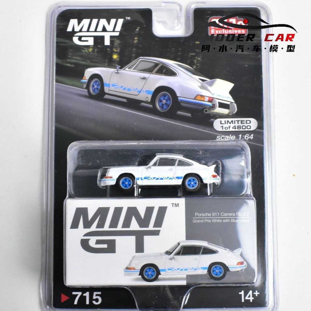 MINIGT TSM 1:64 715 911 Carrera RS 2.7 Diecast Model Car