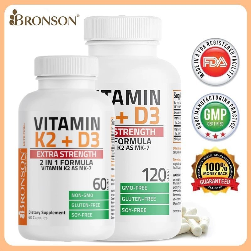 Bronson Vitamin K2 D3 Bronson EXTRA STRENGTH 10000IU 60/120 kapsul