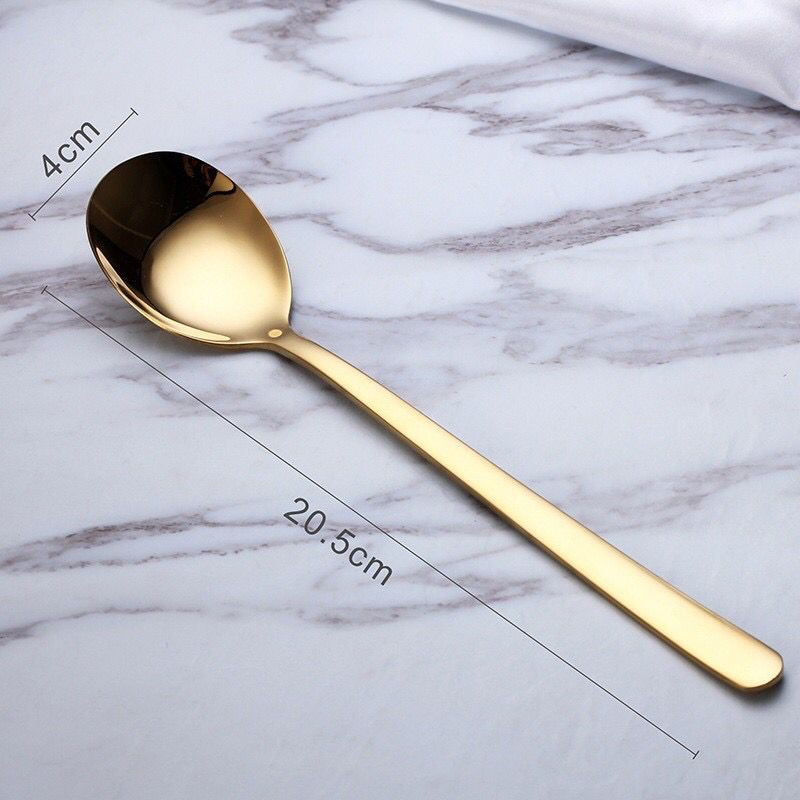 (CCK STORE)  SENDOK KOREA JUMBO / Sendok Makan Bulat Korean Style Stainless Steel / Sendok Bulat Sta