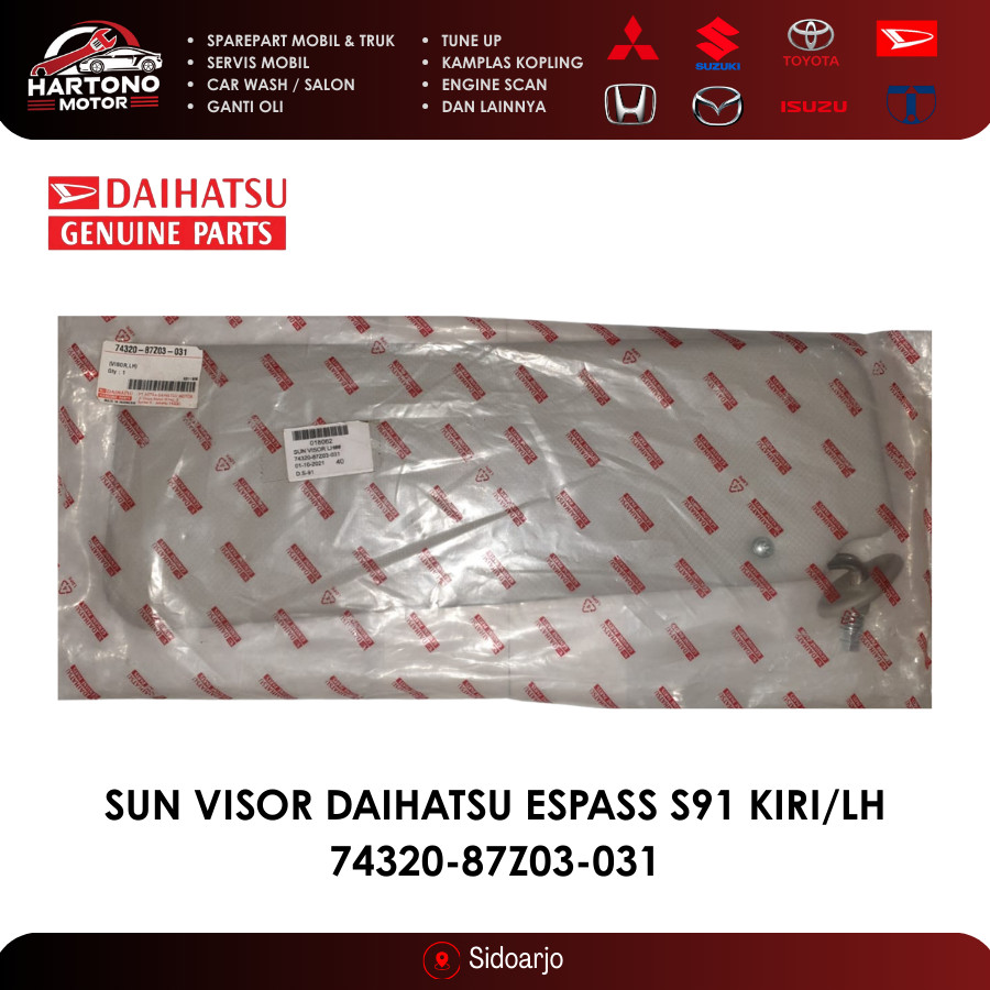 SUN VISOR DAIHATSU ESPASS S91 KIRI/LH 74320-87Z03-031