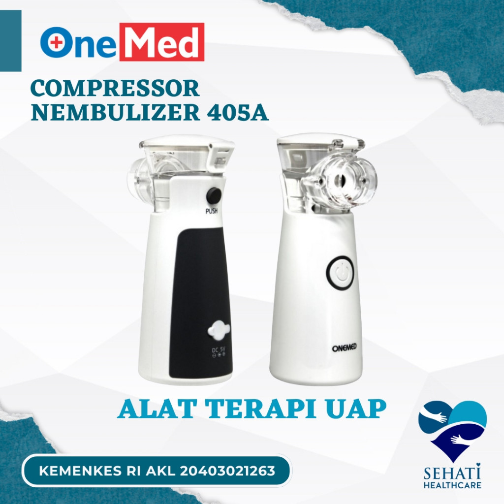 Onemed Mesh Nebulizer M 102 Alat Uap Bantu Pernafasan Asma Portable Medis Kesehatan