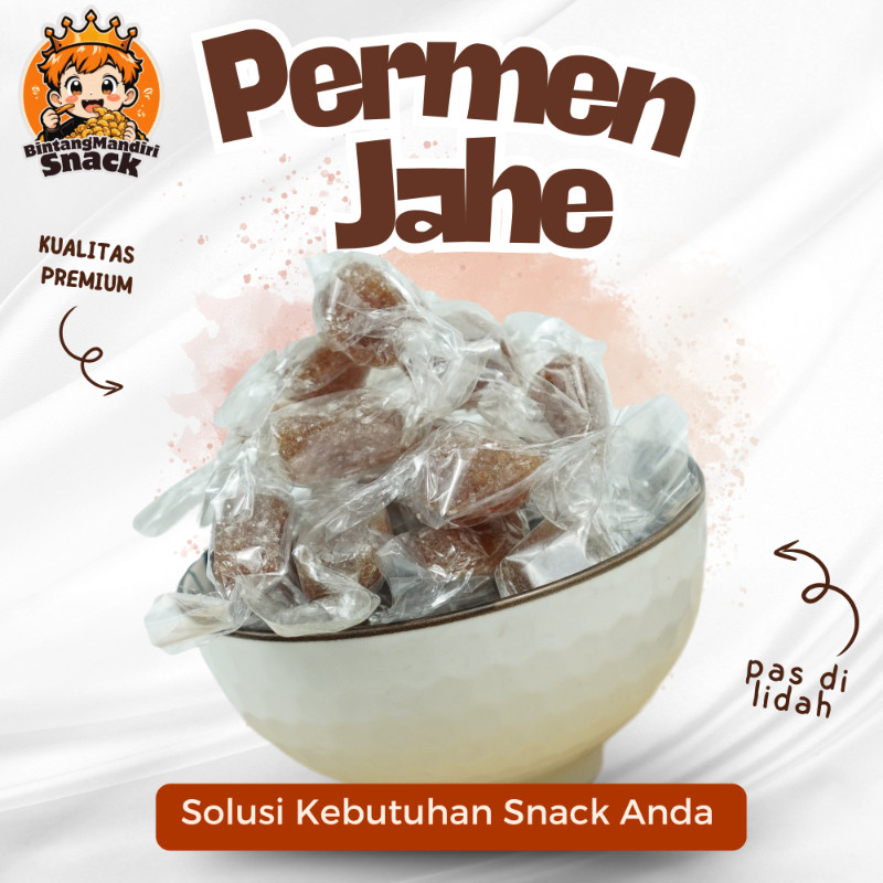 Permen Jahe Asli 500 gr | 250 gr | Snack Kiloan Premium by Biman.Snack