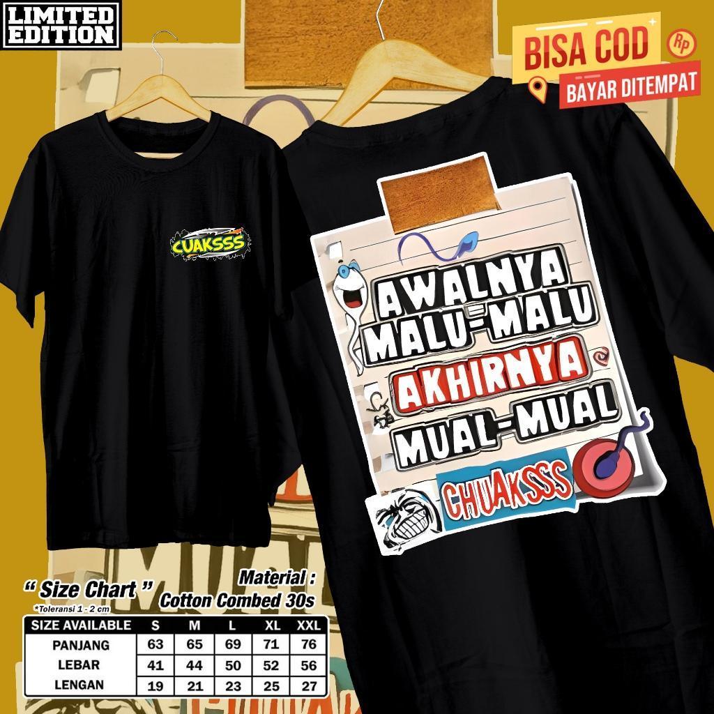Baju Distro Kaos AWAL MALU MALU AKHIRNYA MUALMUAL  Baju Pakaian T Shirt Pria Wanita Gratis ongkir Co