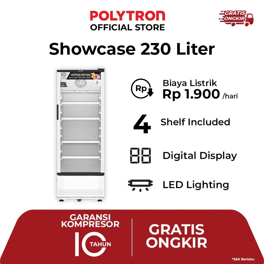 Showcase Polytron SCN 220 / SCN220 4 Rak 230 Liter