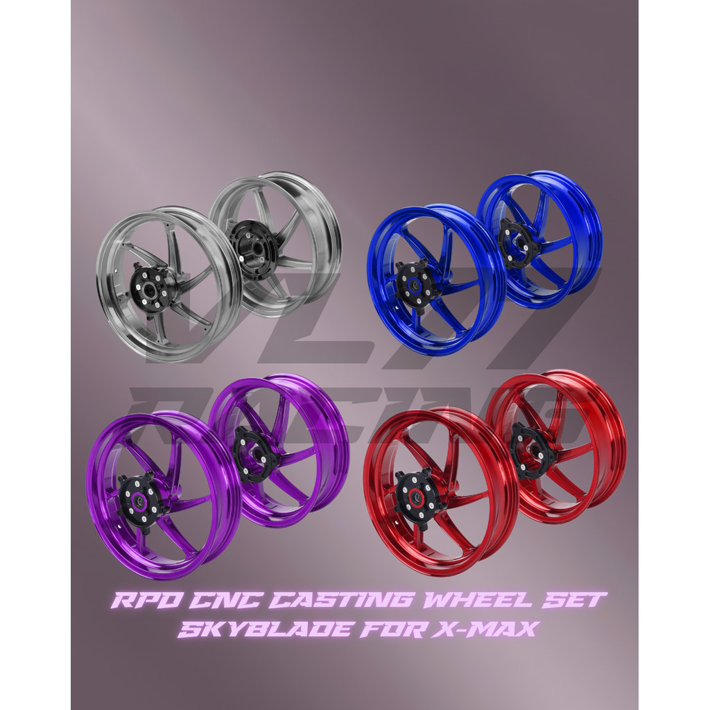RPD Velg Set CNC Skyblade Xmax 350 Ring 15 & 400 Ring 14