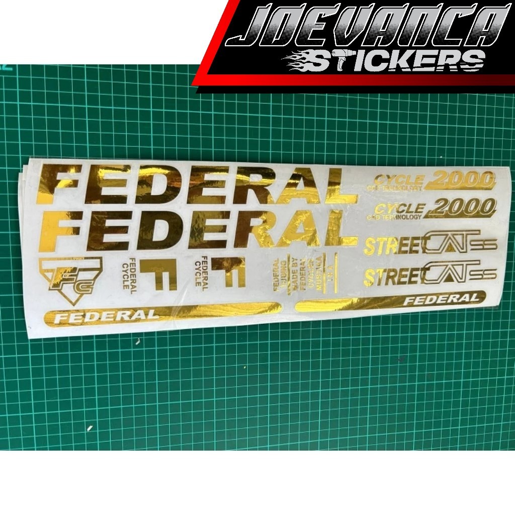 Cutting sticker Sepeda federal street cat fc 2000 Bahan Premium