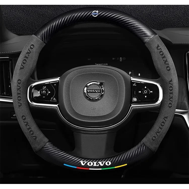Carbon fiber Suede Leather Antislip Car Steering Wheel For Volvo XC40 XC60 XC70 XC90 S40 S60 S80 S90