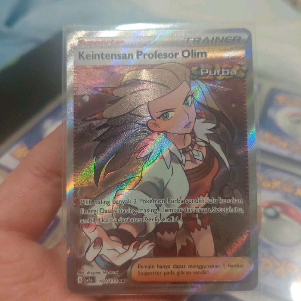 Keintensan Profesor Olim sv4s SR 168/132 Kartu Pokemon TCG Original