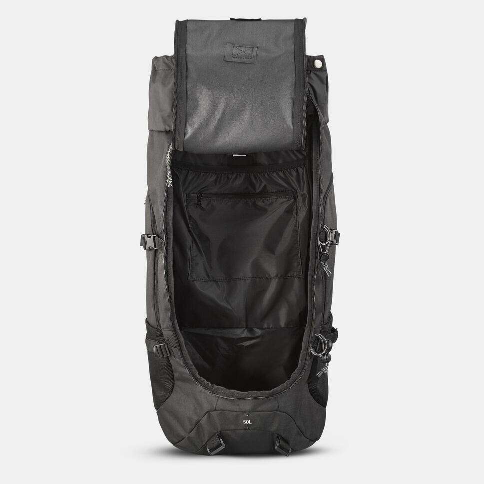 Bintang Ofc Decathlon FORCLAZ Tas Carrier MT100 - 50L - Hitam - 8735043