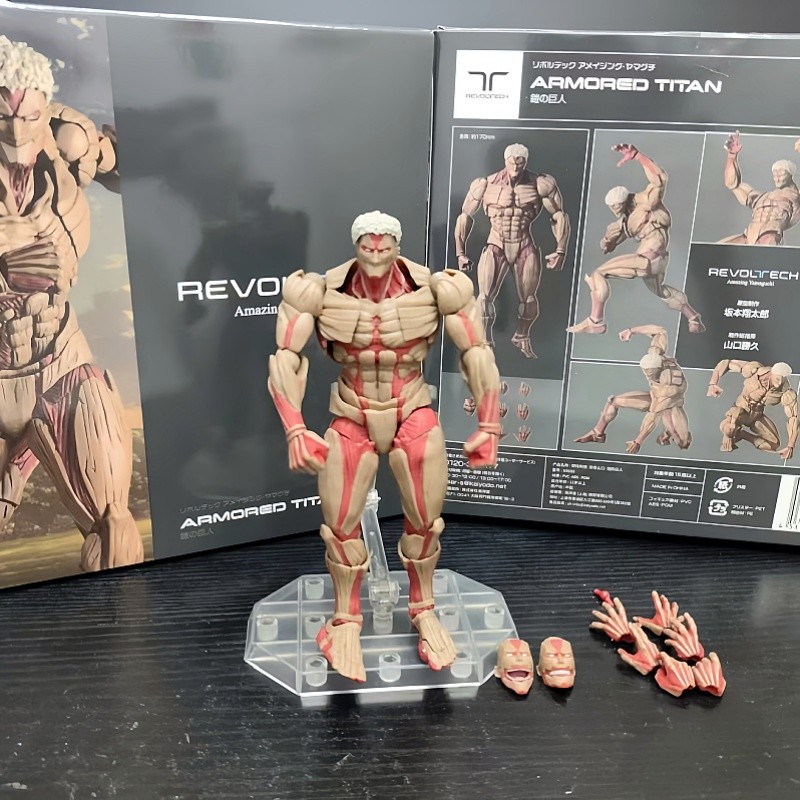 New Hot Ko Kaiyodo Attack On Titan Reiner Braun Amazing Yamaguchi Revoltech Armored Action Figure Mo