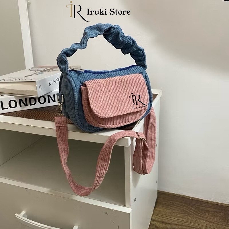 Tas Selempang Wanita WAIKO / Tas Wanita Corduroy / Tas Selempang Mini Corduroy