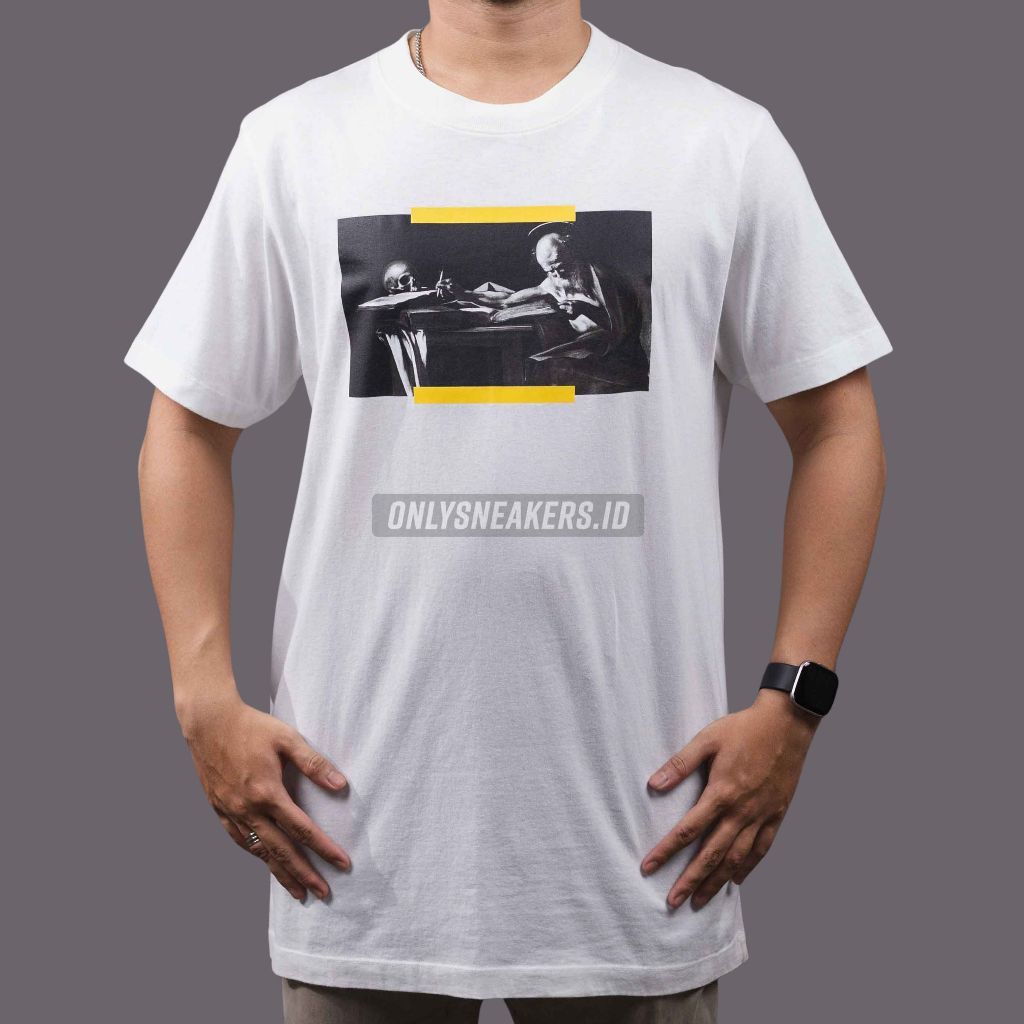 ORI OFF WHITE SLIM CARAVAGGIO PAINTING WHITE TEE