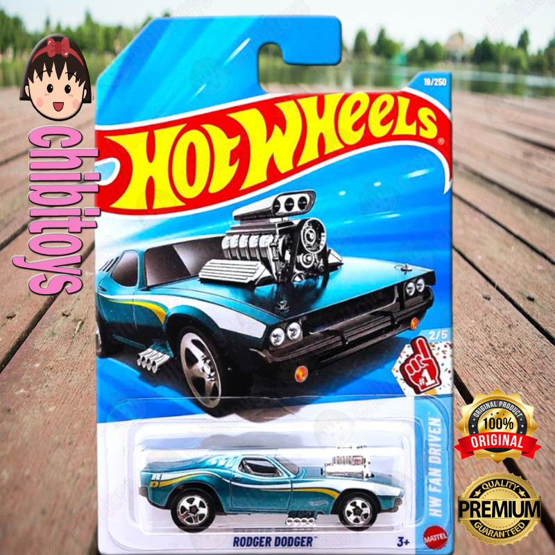 Hot Wheels Rodger Dodger Biru Diecast Hotrod Mobil Muscle