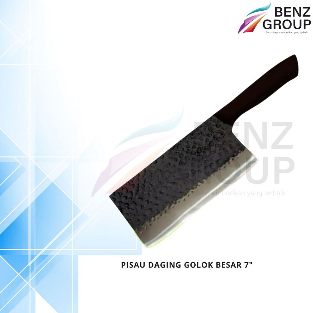 Pisau Daging Golok Besar Piso 7" Pisau Dapur Chef Meat Knife Cleaver / Pisau Golok Besar Piso Stenli