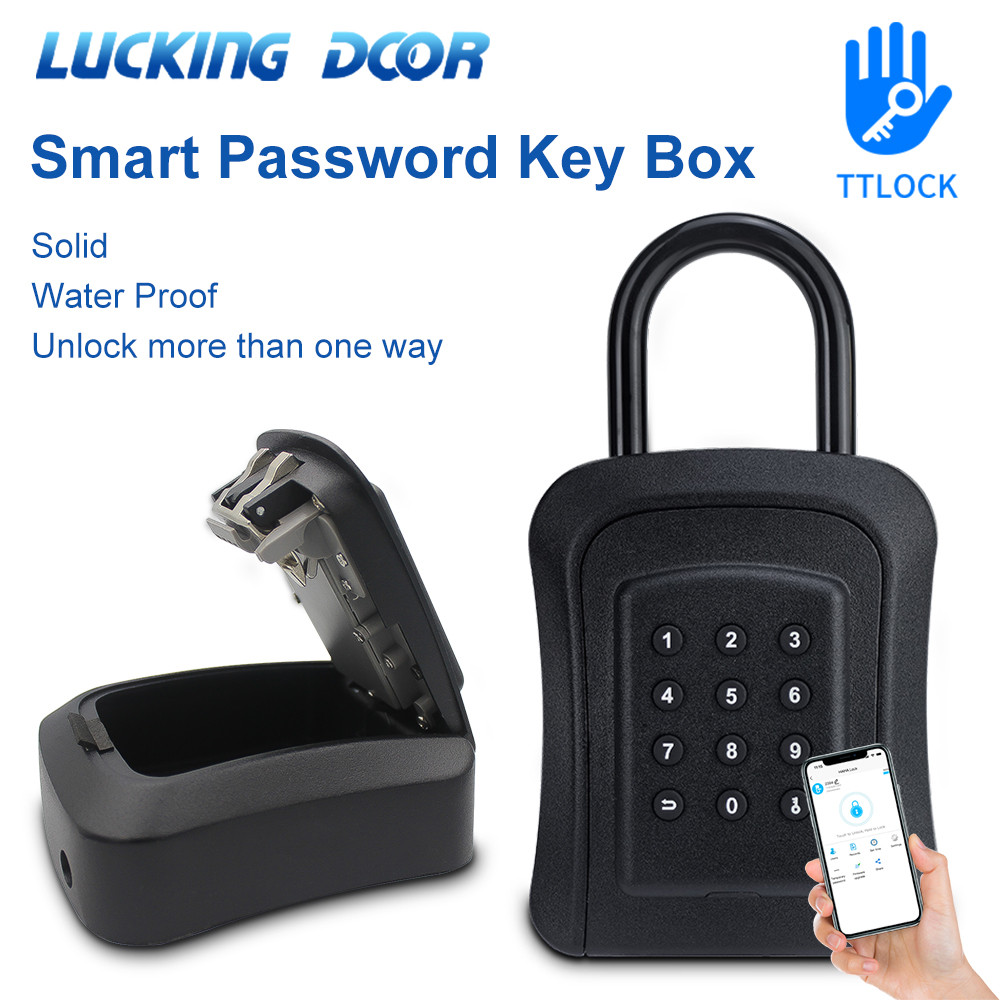 TTlock Electronic Key Safe Key Box git Password Code Wall Mount Security Pad Lock for Home Office Ke