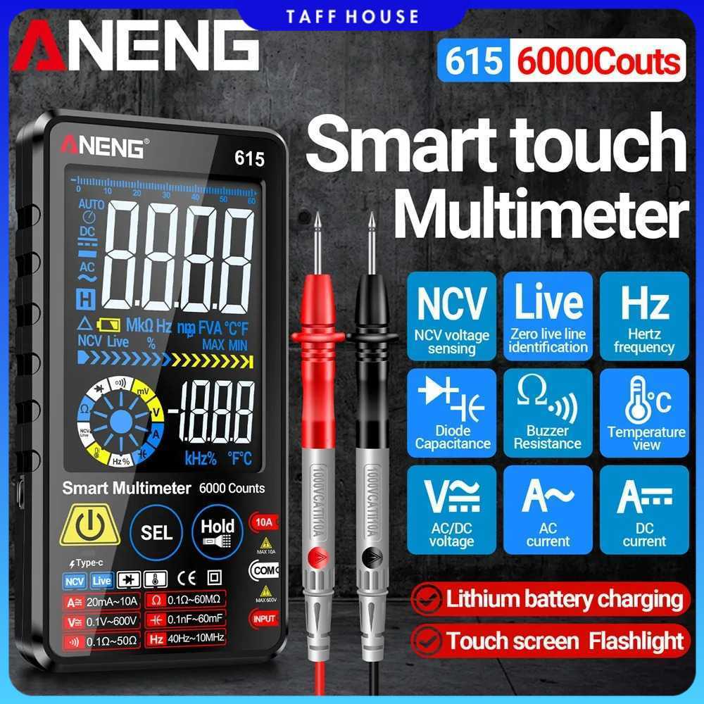 ANENG Digital Multimeter Touchscreen NCV Lighting 6000 Count 700mAh - 615