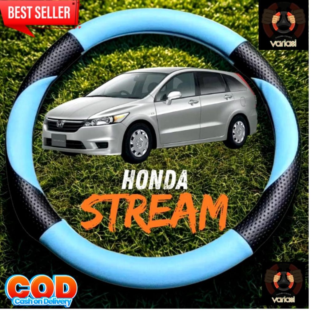 Sarung Stir Mobil HONDA STREAM cover stir variasi sabit untuk untuk semua mobil honda semua type pel
