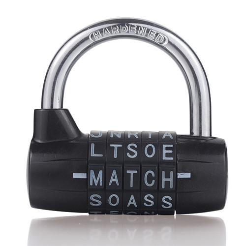 Escape Room Lock Password Letter git Metal Padlock Combination Puzzle Wide Shackle Escapement Time G