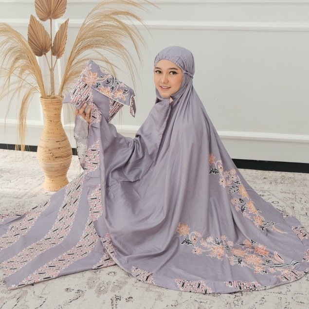 Mukena Dewasa Nemma Rayon Bali Jumbo | Mukena Travel Premium Aksen Rempel Terbaru 2025