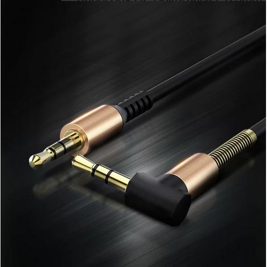 Kabel Audio anti Noice untuk HP ke Speaker Aux Mobil Spiral Max 150cm