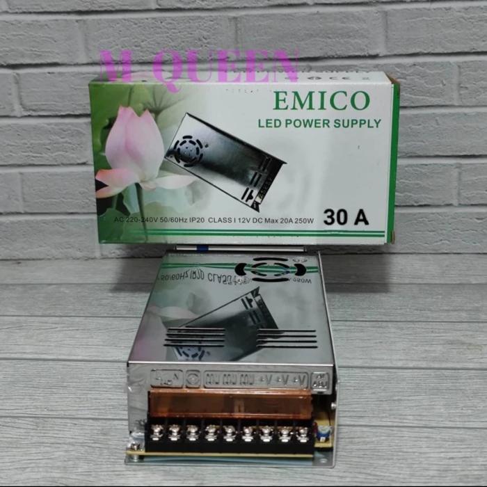 TRAFO 30A TRAVO 30 AMPERE /ADAPTOR 30A /POWER SUPPLY 30A 12V LED STRIP - EMICO TRAFO 30A
