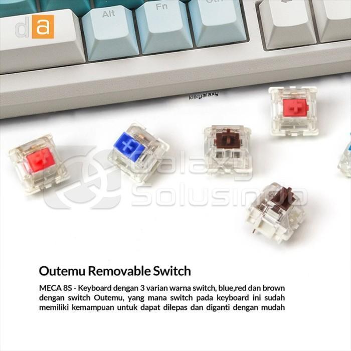 Digital Alliance DA Meca 8S Ocean Mechanical Gaming Keyboard - Dark / Light - Blue / Brown / Red Swi