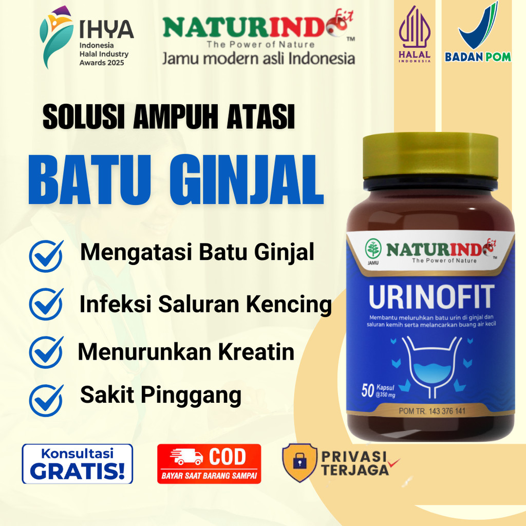 URINOFIT Obat Herbal batu ginjal sepesial ginjal Halal BPOM