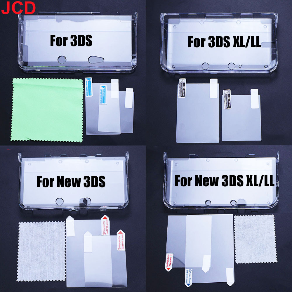 JCD Plastic Clear Crystal Shell Skin Case Cover For 3DS 3DS XL/LL New 3DS New 3DS XL/LLConsole With 