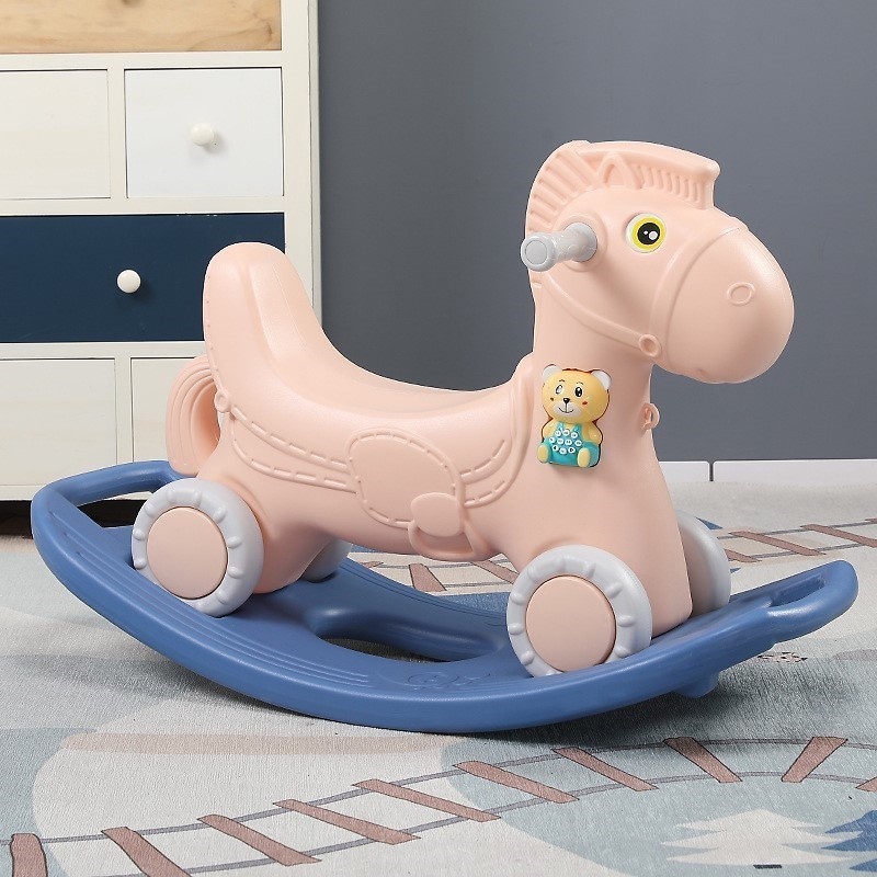 Children's Rocking Horses Stroller Baby Plastic Trojan Toys Children Rocking Chair Riding Horse Birt