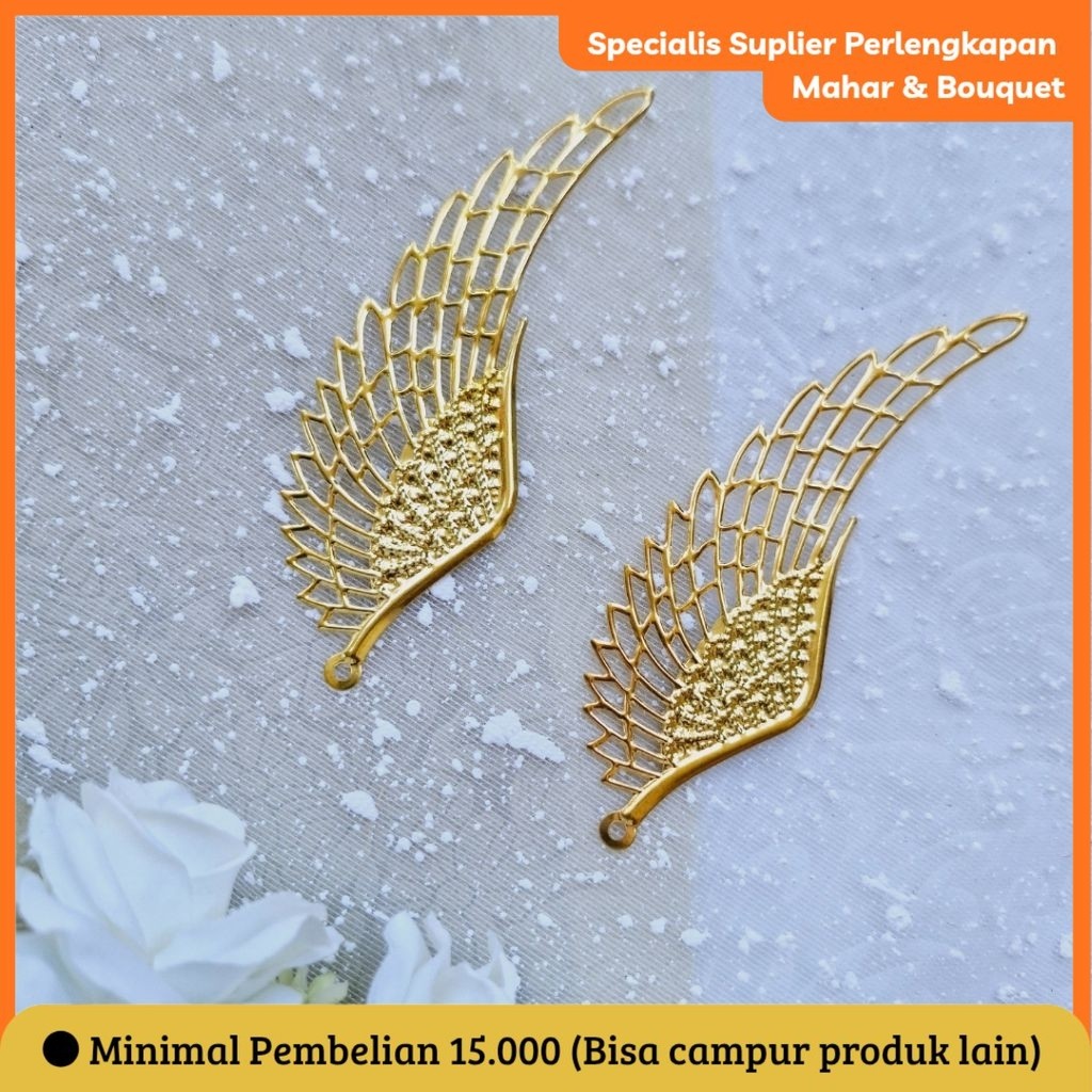 LEMPENG GOLD SAYAP  Lempengan Emas Bijian/ Plat Emas / RangkaBross / Hiasan Baju adat / Hiasan Karna