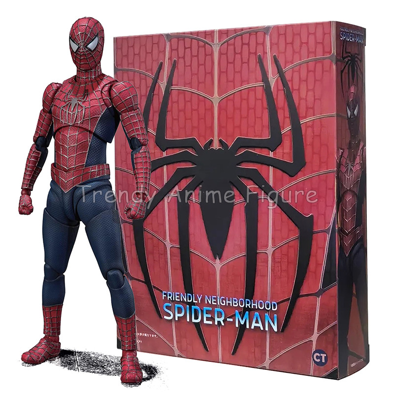 CT Spider-Man Action Figure SHF Tobey Maguire Figurine No Way Home Spiderman The Friendly Neighborho