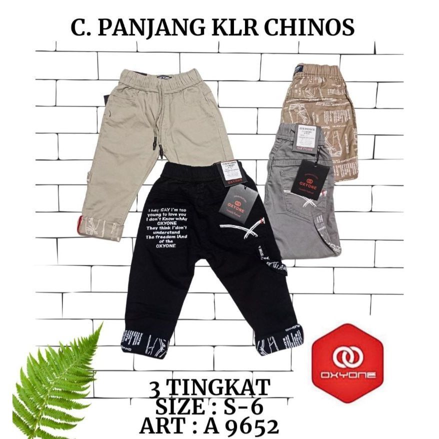 IB KIDS OXYONE A-9652 CELANA KATUN CHINOS ANAK COWOK PREMIUM (IVORY-HITAM-ABU-MOCCA)