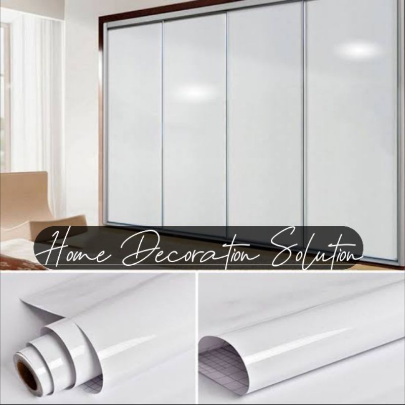 stiker pintu kmarmandiStiker Lemari Putih Doff/Stiker Vinyl/Stiker Meja/Stiker Serat Kayu