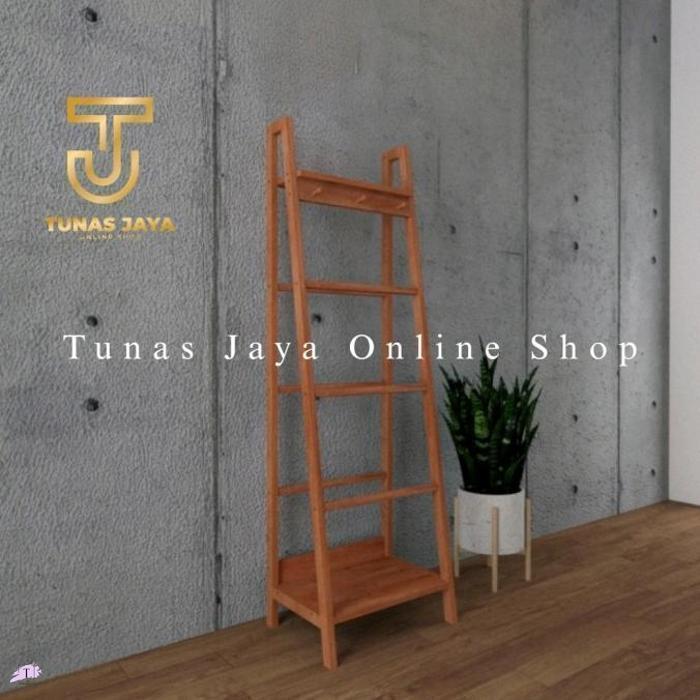 Rak Mukena Minimalis Finishing Cat- Tempat Mukena dan Sajadah - Cokelat rak  serbaguna kekinian mini