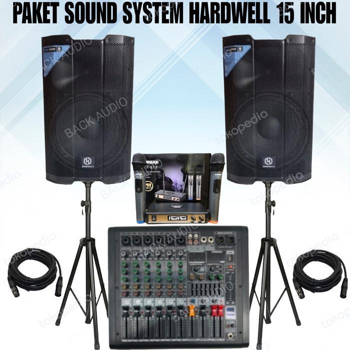 PAKET KARAOKE RUMAHAN SPEAKER HARDWELL 15 INCH + MIXER 6 CHANNEL MURAH