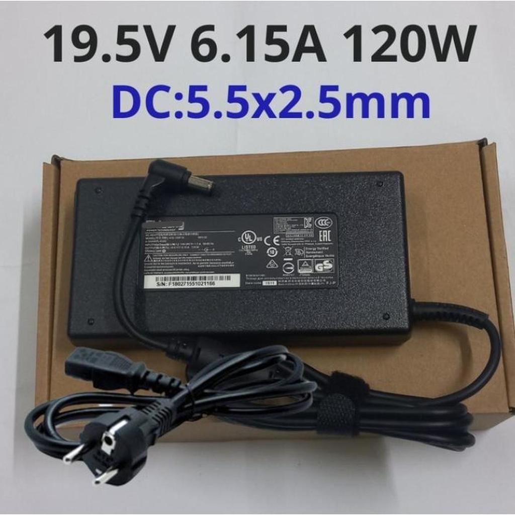 Adaptor Charger casan GP60 GP70 2PE GE62 GF63 GF63 Thin 9SCX-615 -16R3 19.5V 6.15A ( 5.5*2.5 ) GP60 