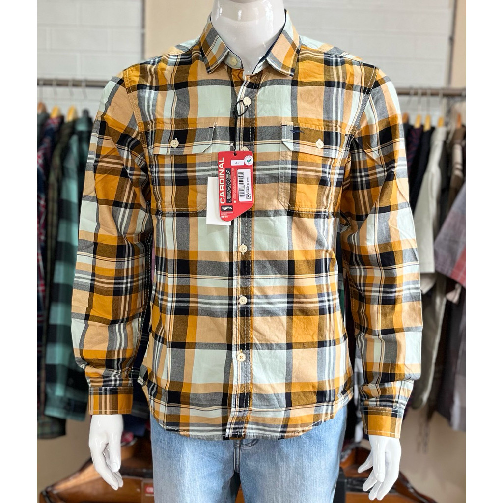 Kemeja Cardinal Lengan Panjang Slimfit Katun