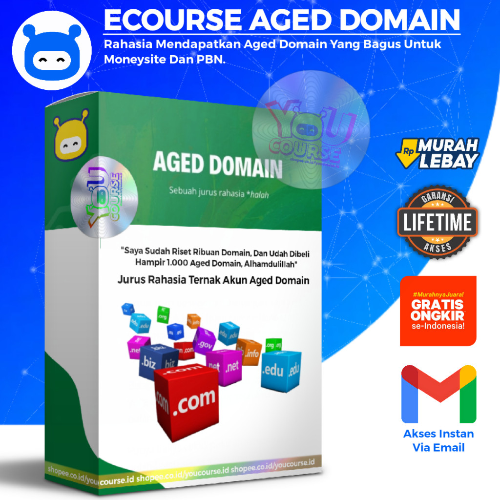 ECOURSE AGED DOMAIN - Jurus Rahasia Mendapatkan Aged Domain Untuk Ternak Aged Domain
