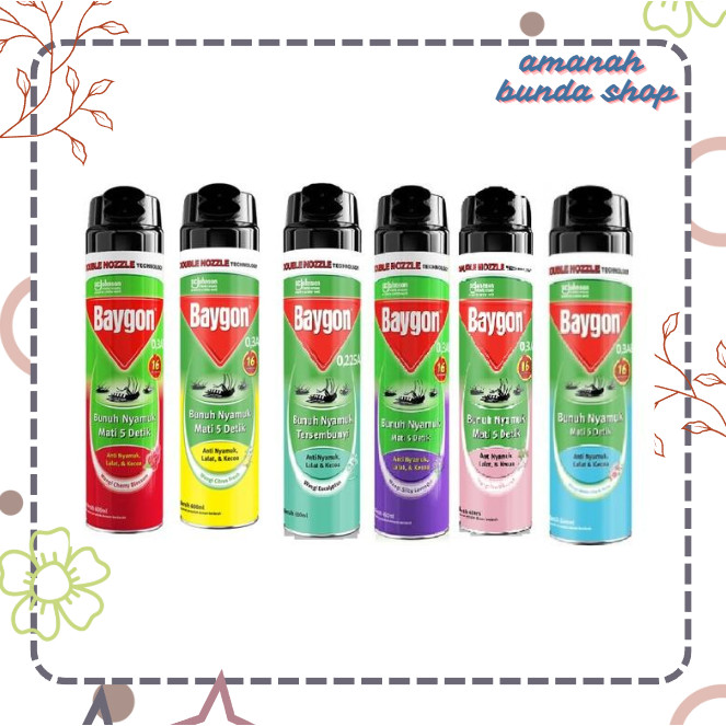 Baygon Aerosol 600 ml Obat Nyamuk Baygon Spray Anti Nyamuk & Serangga